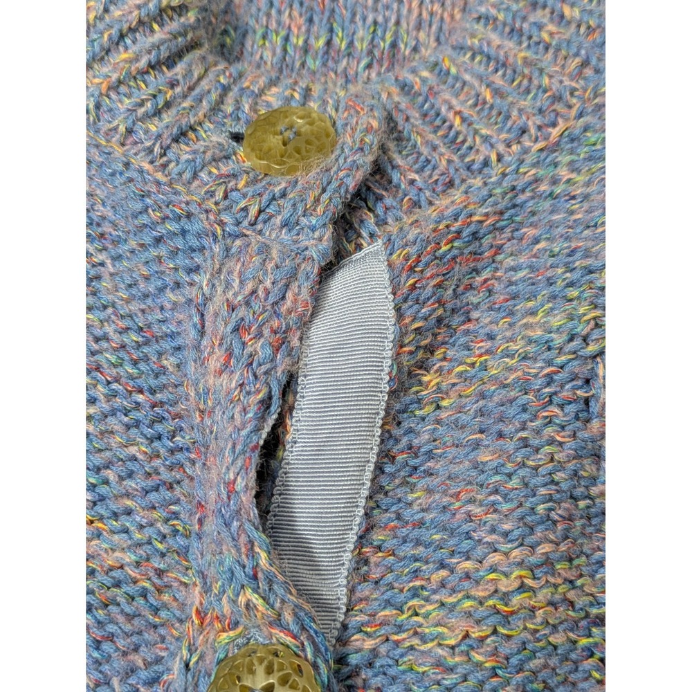 Sundance Sweater Cable Knit Cardigan Grandmacore Purple Sz Large Pockets - Picture 3 of 11